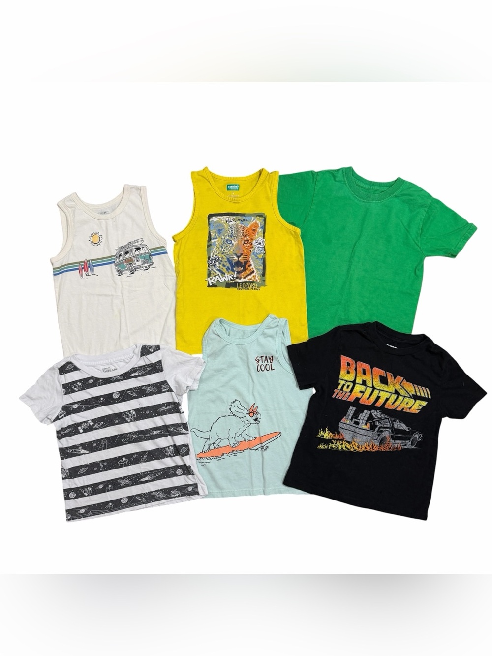 4T & 4 Boys Short Sleeve Shirts Bundle Lot Of 6 Summer Play